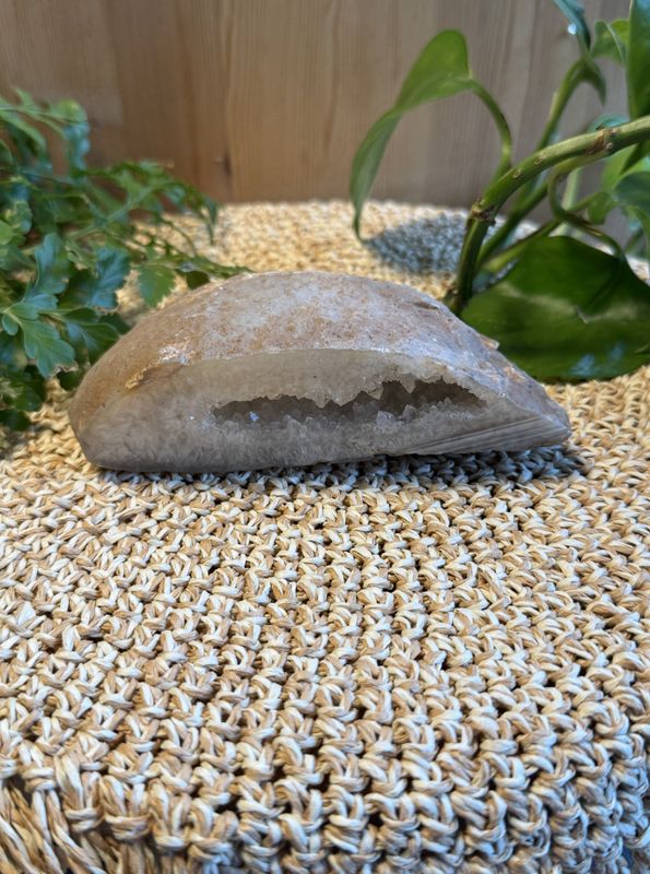 Agat geode med druzy (#43)