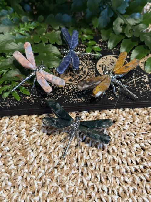 Hovedbilde Øyenstikker i metall med krystallvinger, 3,3 x 5 ...