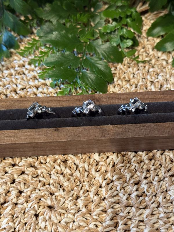 Ring med bergkrystall, justerbar