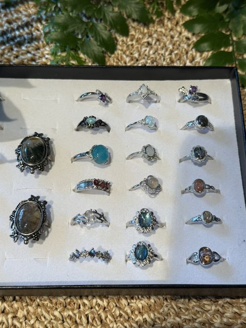 Hovedbilde Ring mix, diverse krystaller