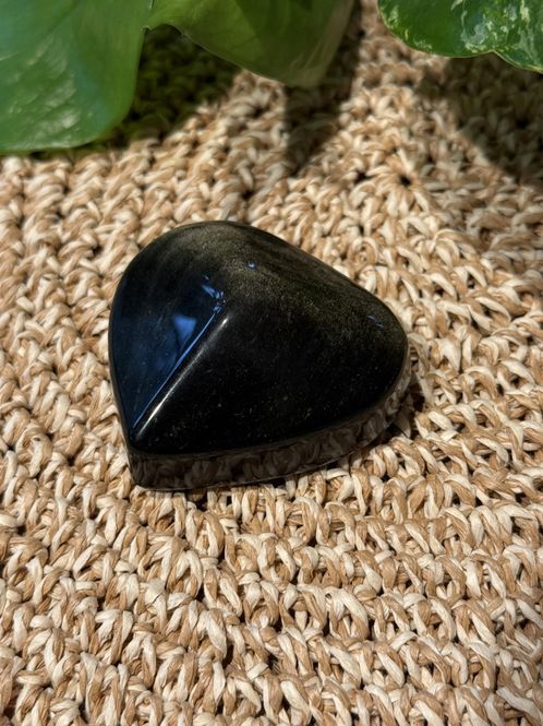 Hovedbilde Obsidian hjerte, golden shene